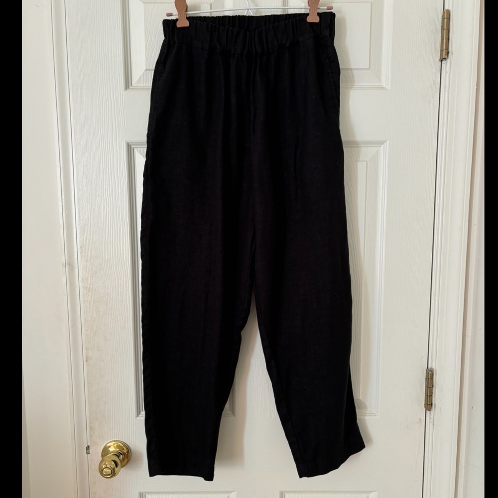 Linen Fox Mara pants, black